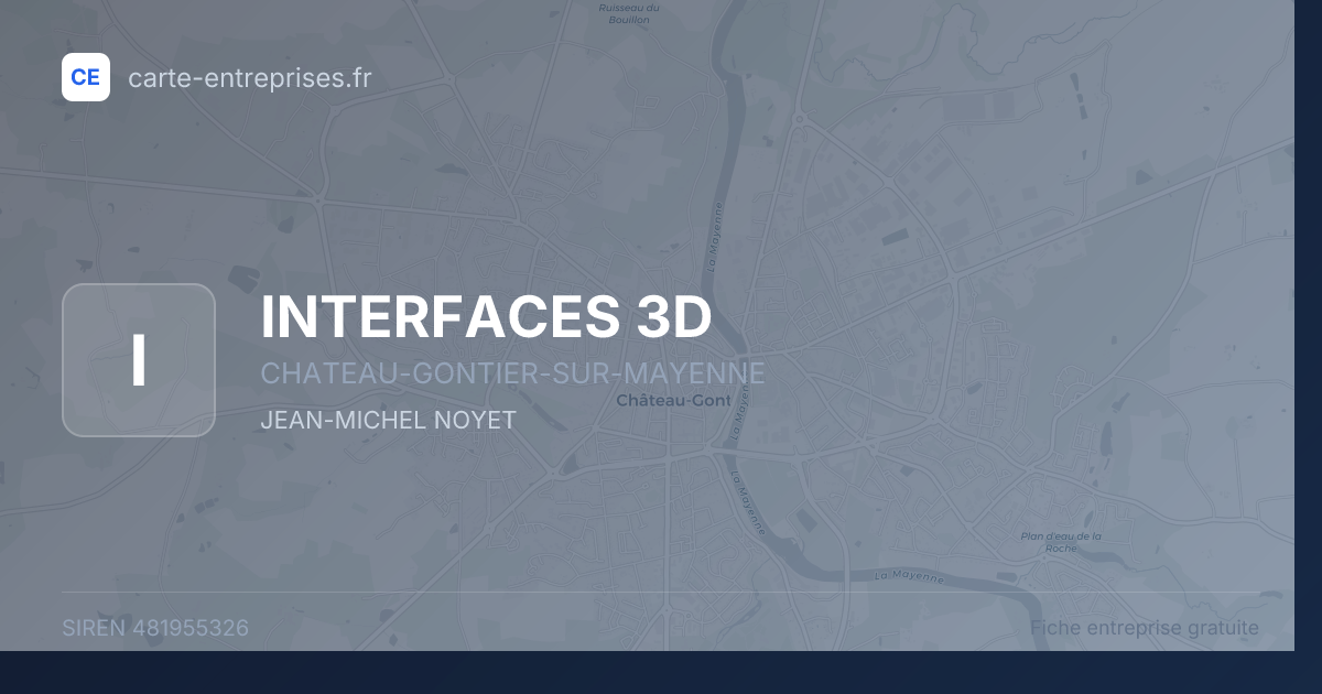 INTERFACES 3D — 481955326 — fiche entreprise