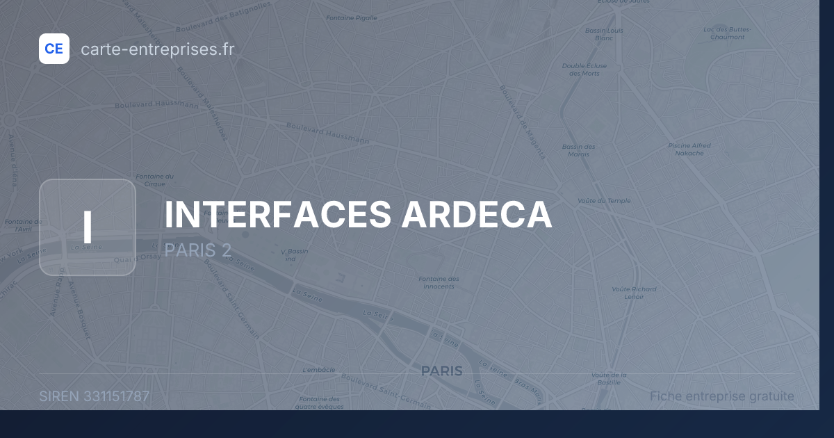 INTERFACES ARDECA — 331151787 — fiche entreprise
