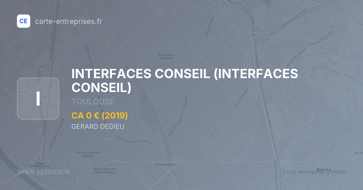 INTERFACES CONSEIL — 852830876 — fiche entreprise