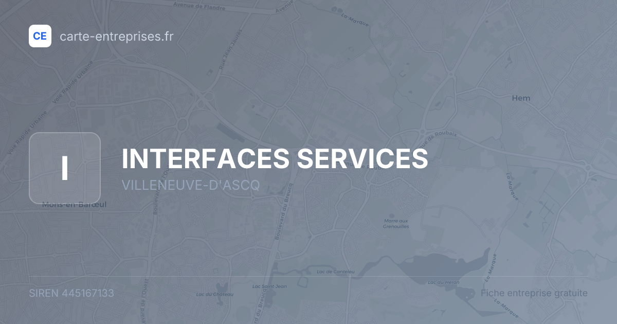INTERFACES SERVICES — 445167133 — fiche entreprise