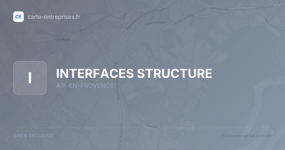 INTERFACES STRUCTURE — 480280122 — fiche entreprise