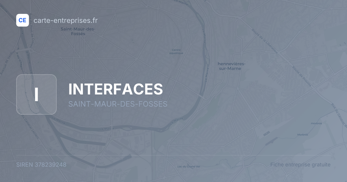 INTERFACES — 378239248 — fiche entreprise