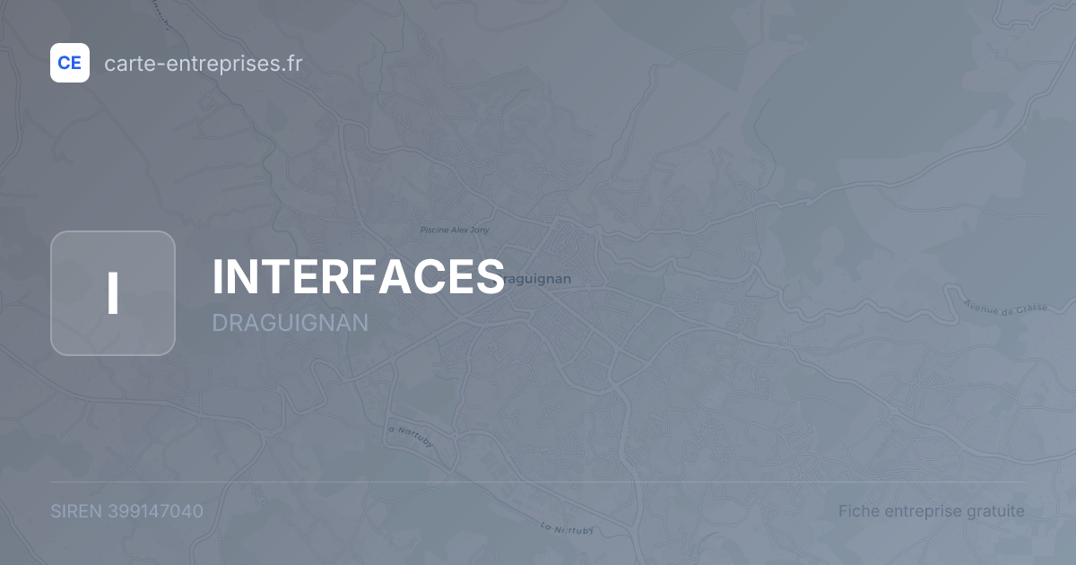 INTERFACES — 399147040 — fiche entreprise