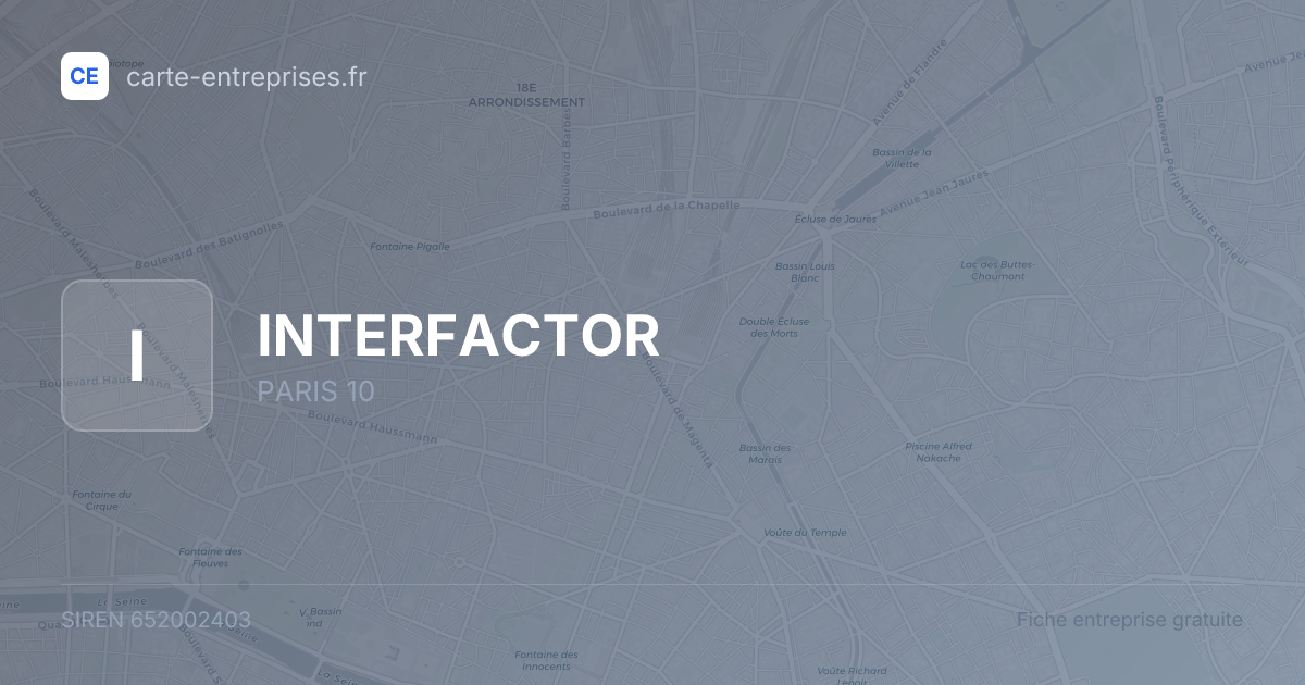 INTERFACTOR — 652002403 — fiche entreprise