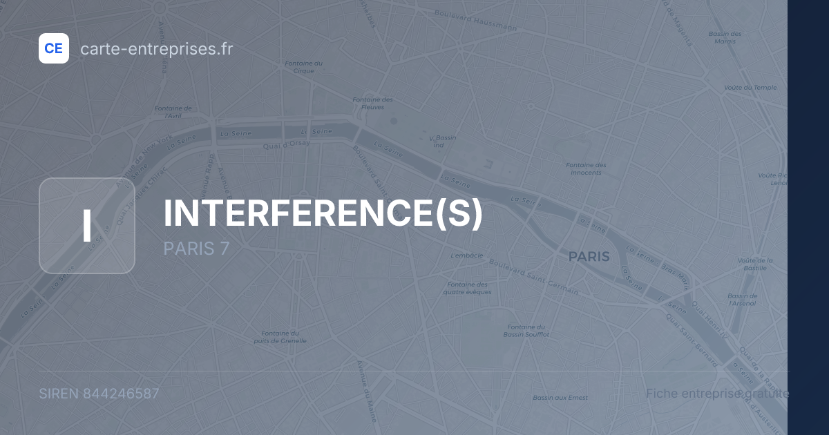 INTERFERENCE(S) — 844246587 — fiche entreprise