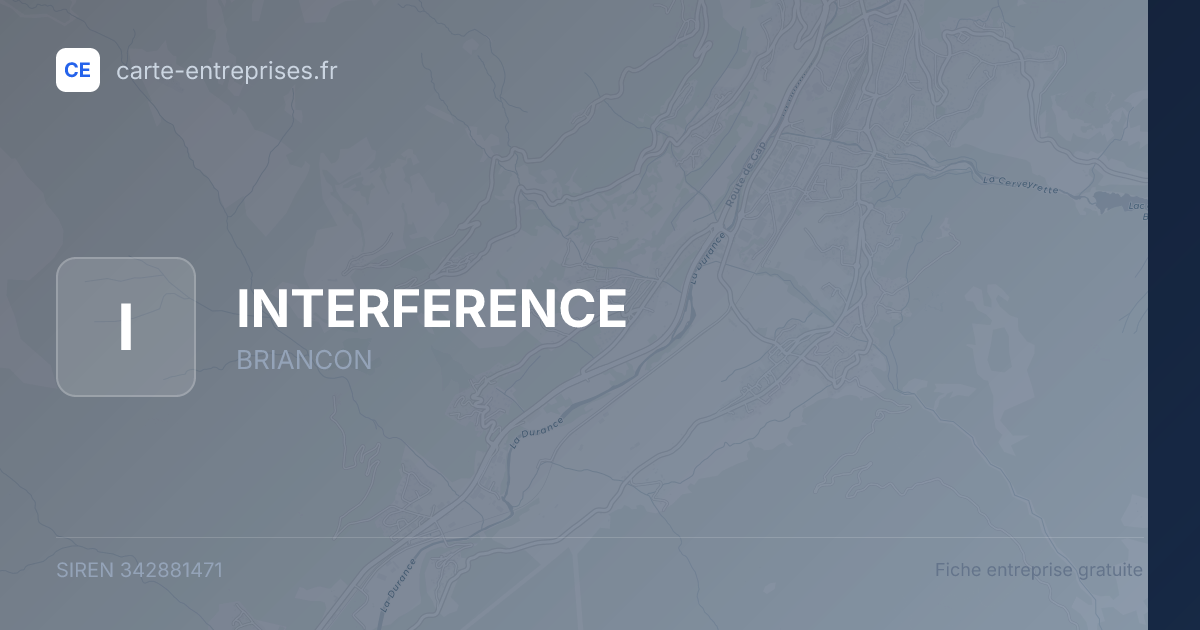 INTERFERENCE — 342881471 — fiche entreprise