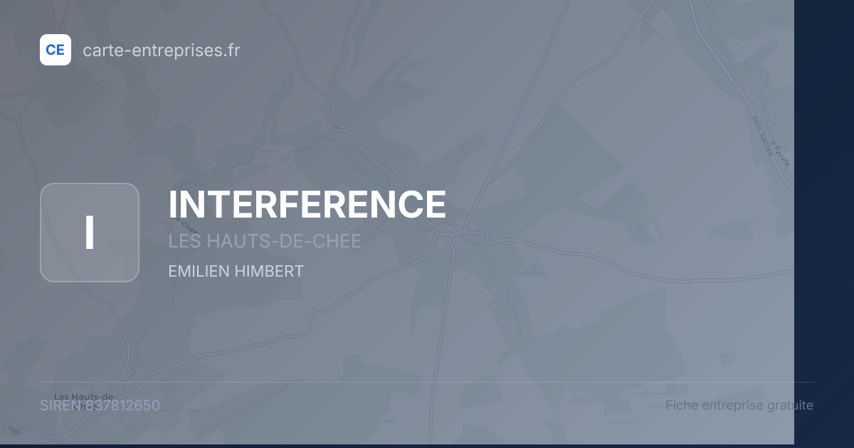INTERFERENCE — 837812650 — fiche entreprise