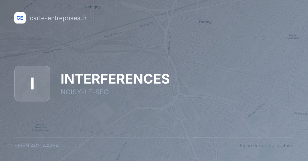 INTERFERENCES — 401044284 — fiche entreprise