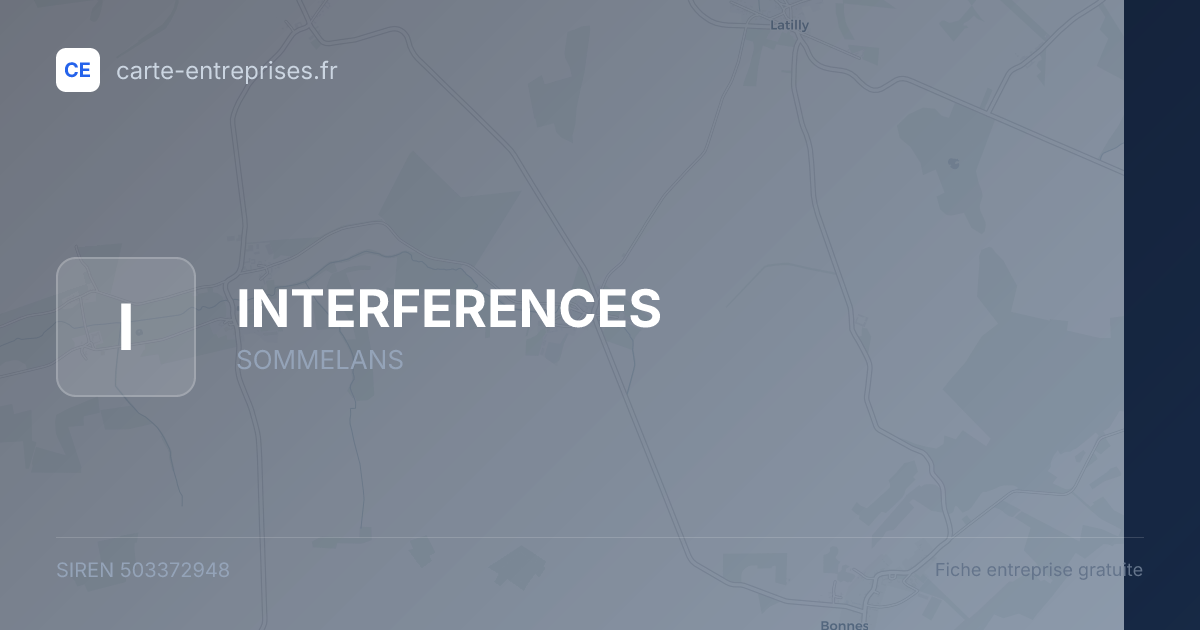 INTERFERENCES — 503372948 — fiche entreprise
