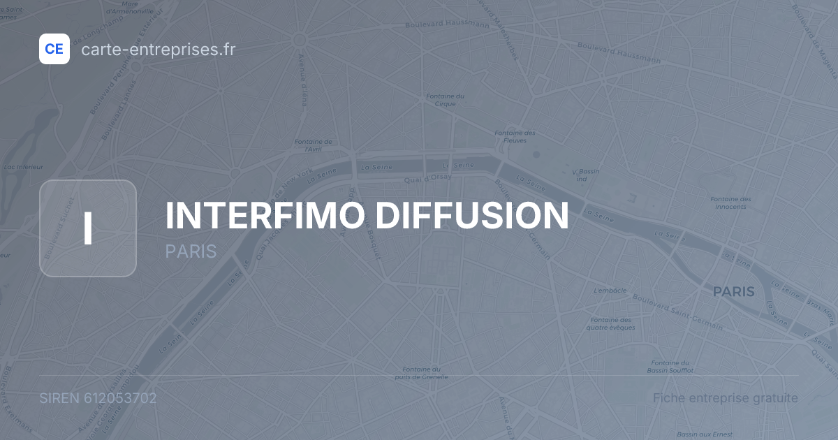 INTERFIMO DIFFUSION — 612053702 — fiche entreprise