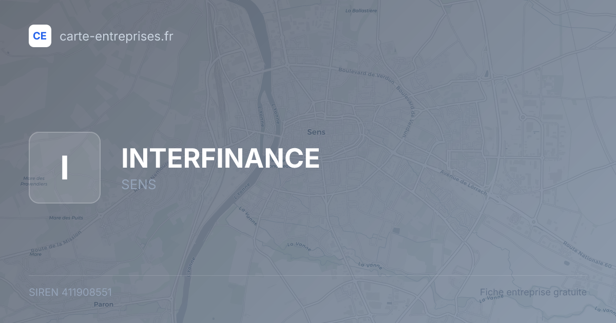 INTERFINANCE — 411908551 — fiche entreprise