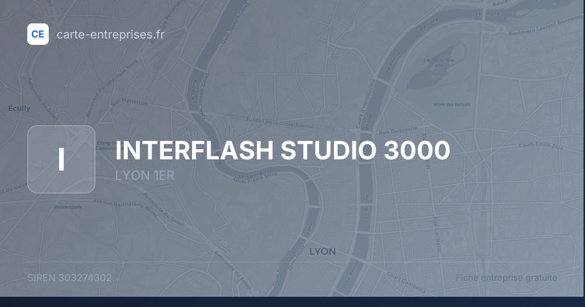 INTERFLASH STUDIO 3000 — 303274302 — fiche entreprise