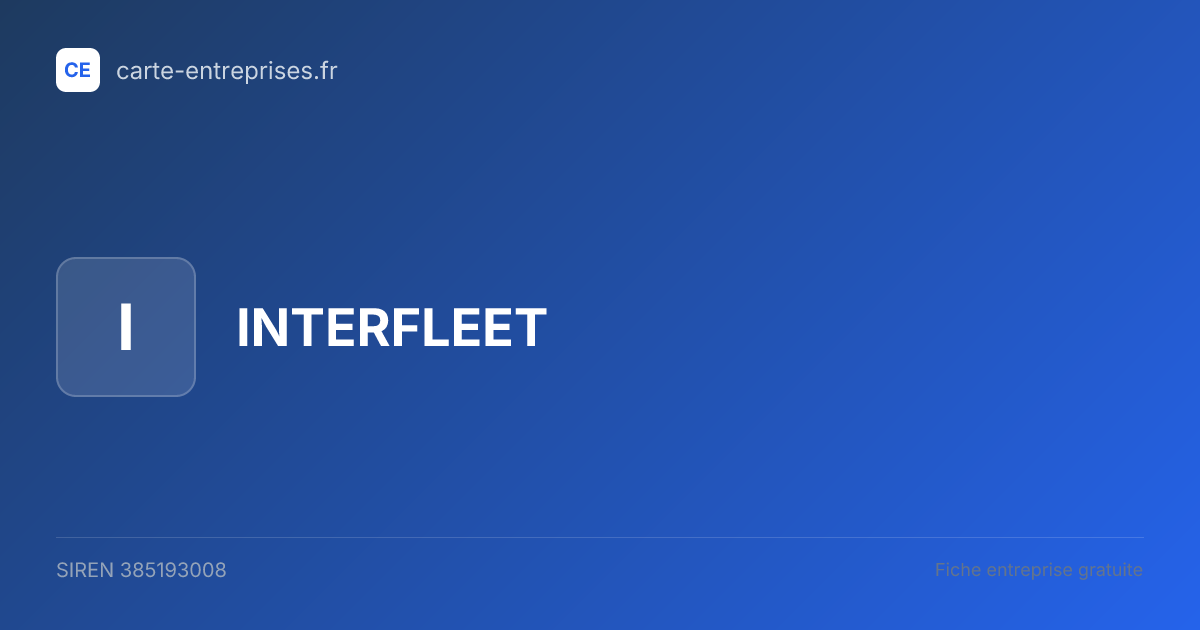 INTERFLEET — 385193008 — fiche entreprise