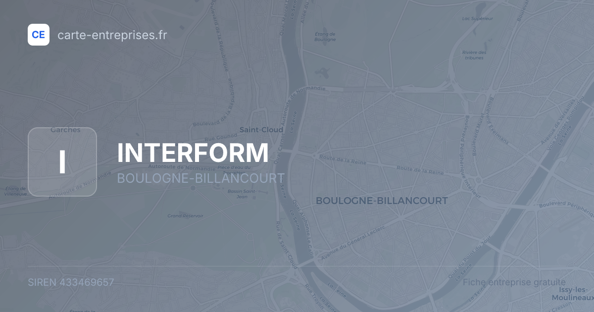 INTERFORM — 433469657 — fiche entreprise