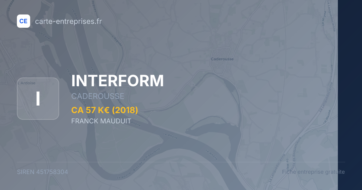 INTERFORM — 451758304 — fiche entreprise