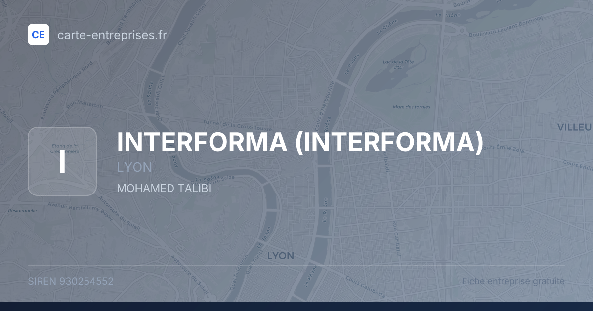 INTERFORMA — 930254552 — fiche entreprise