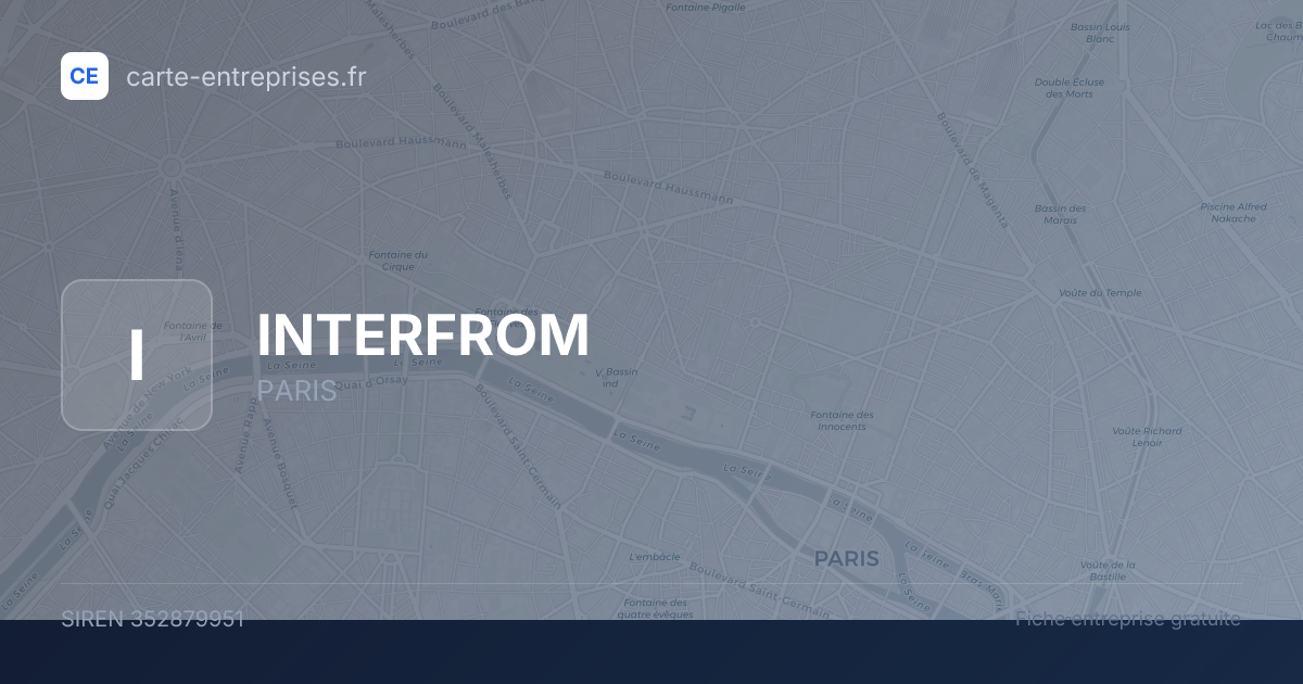 INTERFROM — 352879951 — fiche entreprise