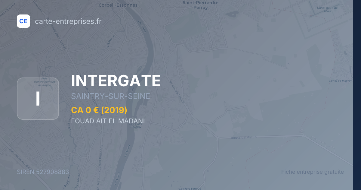 INTERGATE — 527908883 — fiche entreprise