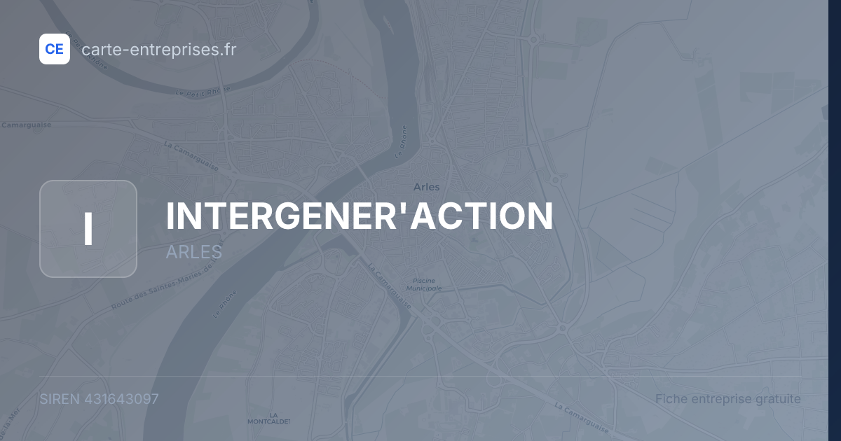 INTERGENER'ACTION — 431643097 — fiche entreprise
