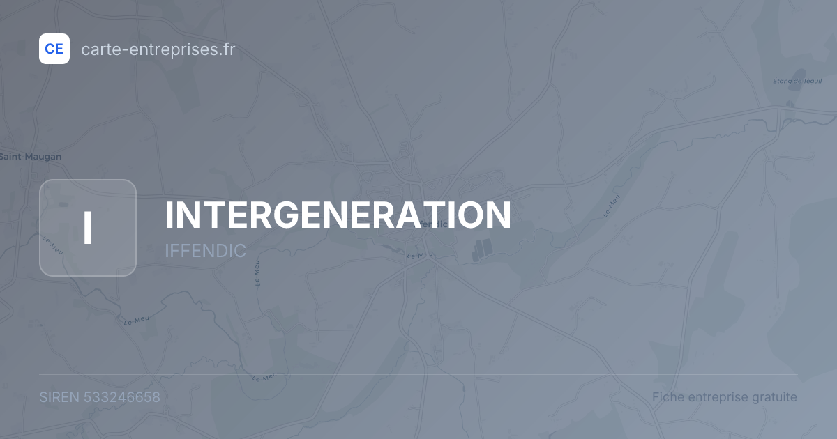INTERGENERATION — 533246658 — fiche entreprise