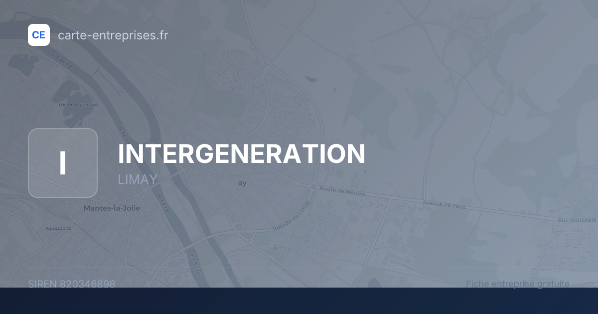 INTERGENERATION — 820346898 — fiche entreprise