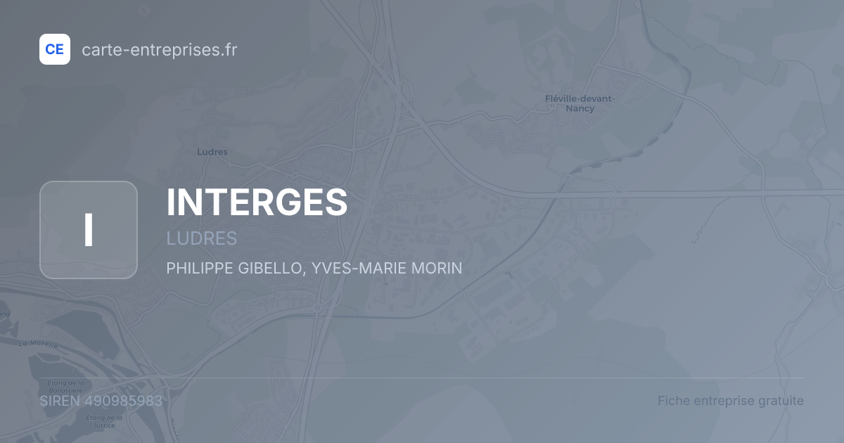 INTERGES — 490985983 — fiche entreprise