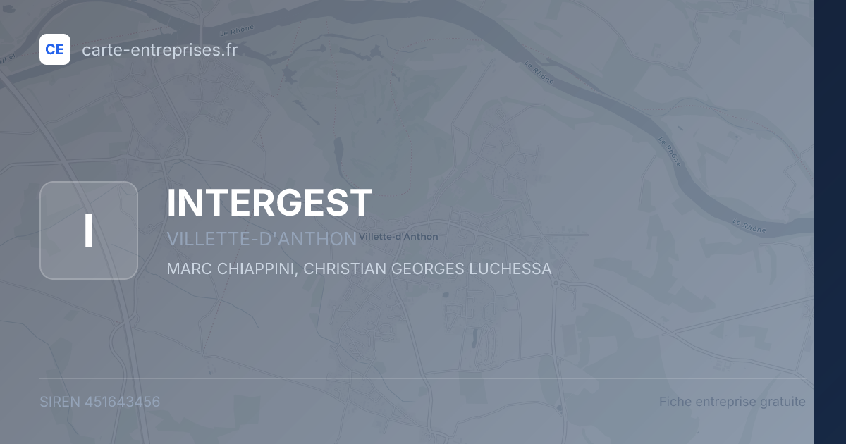 INTERGEST — 451643456 — fiche entreprise