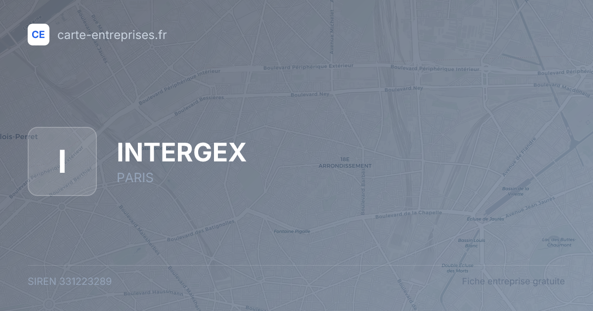 INTERGEX — 331223289 — fiche entreprise
