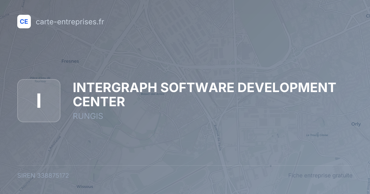 INTERGRAPH SOFTWARE DEVELOPMENT CENTER — 338875172 — fiche entreprise