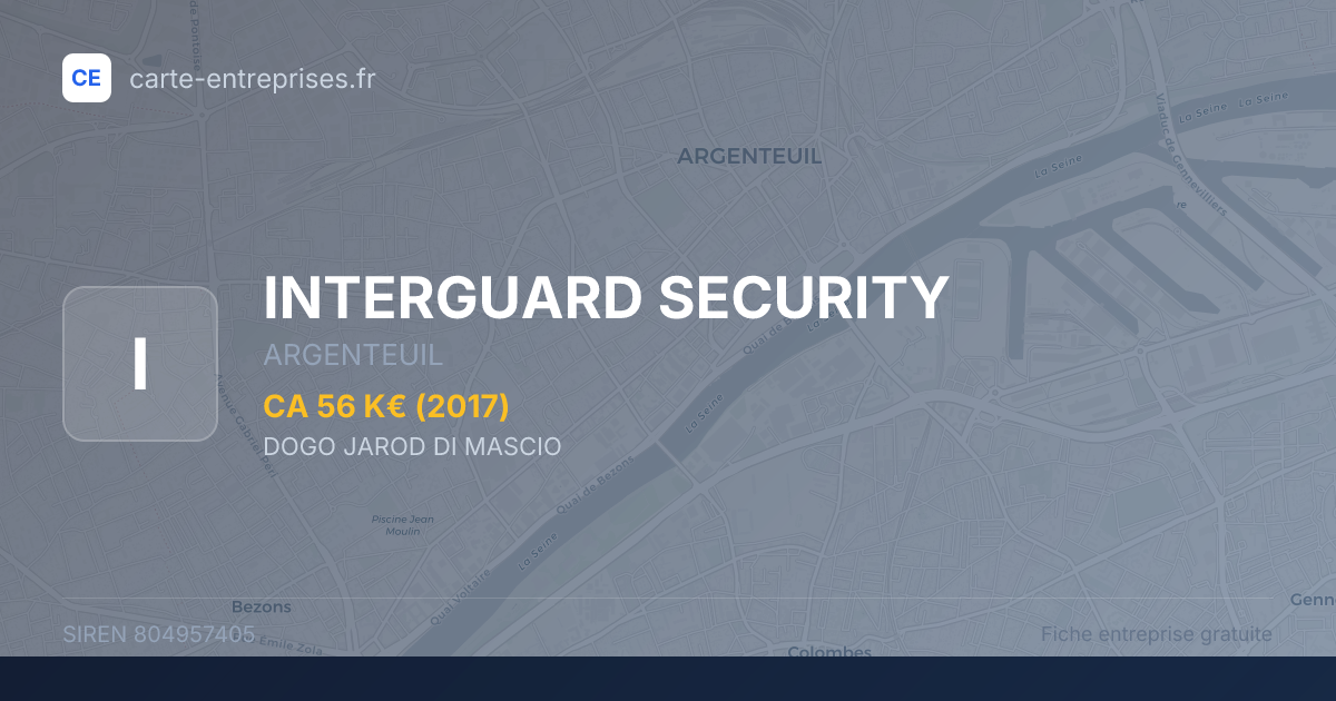 INTERGUARD SECURITY — 804957405 — fiche entreprise
