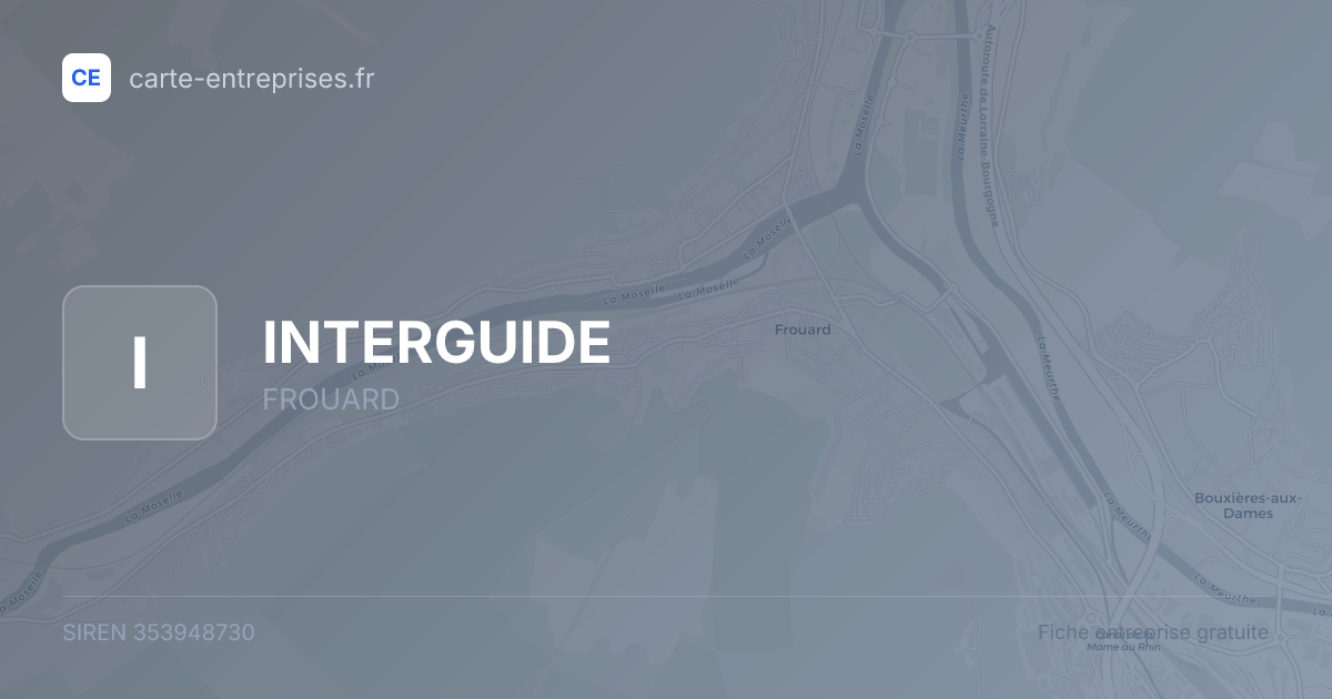 INTERGUIDE — 353948730 — fiche entreprise
