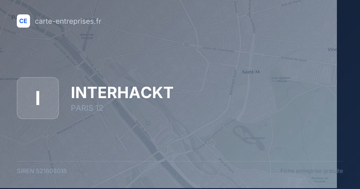 INTERHACKT — 521608018 — fiche entreprise