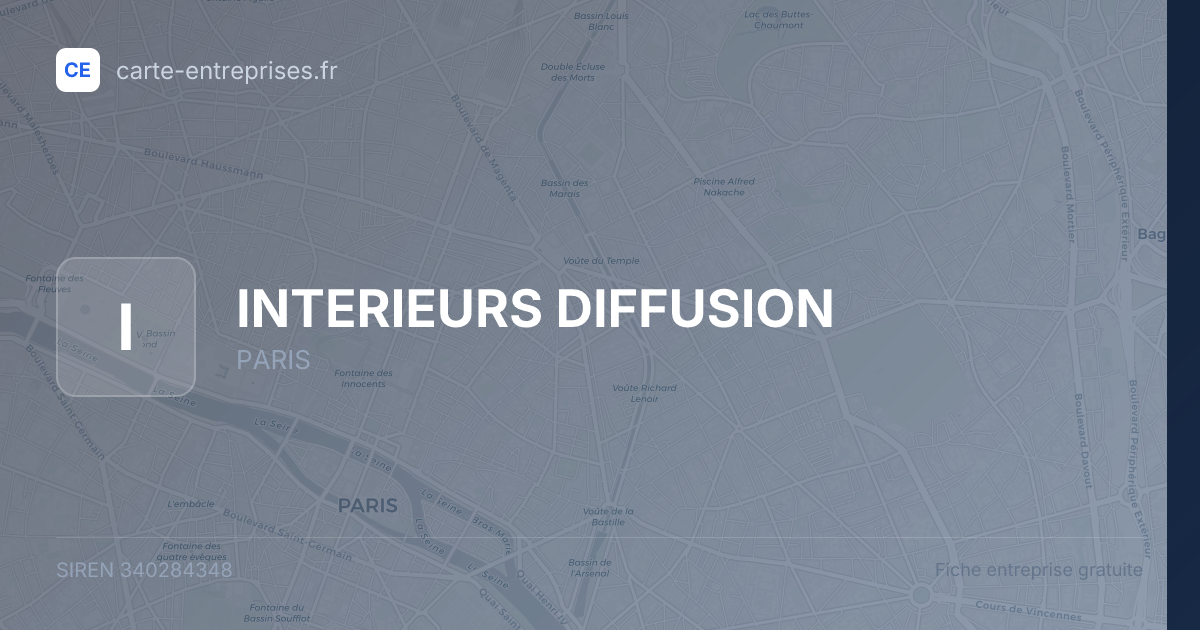 INTERIEURS DIFFUSION — 340284348 — fiche entreprise