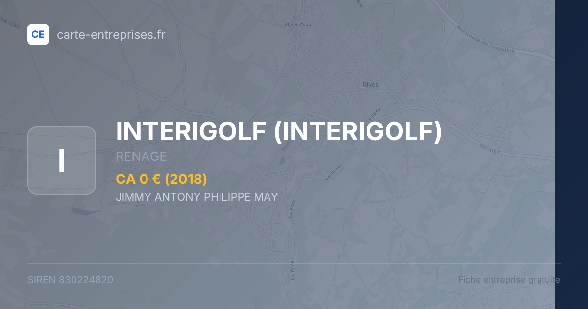 INTERIGOLF — 830224820 — fiche entreprise