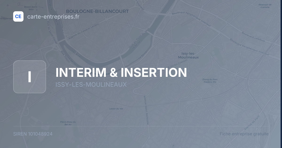 INTERIM & INSERTION — 101048924 — fiche entreprise