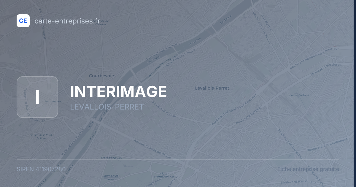 INTERIMAGE — 411907280 — fiche entreprise