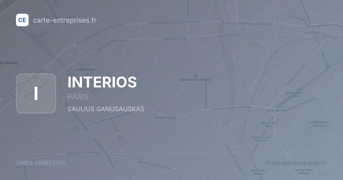 INTERIOS — 489627455 — fiche entreprise