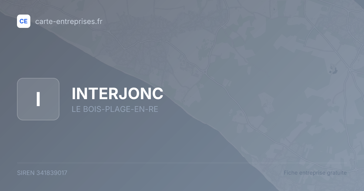 INTERJONC — 341839017 — fiche entreprise