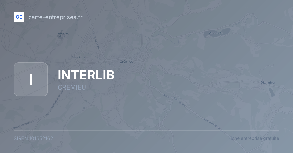 INTERLIB — 101652162 — fiche entreprise