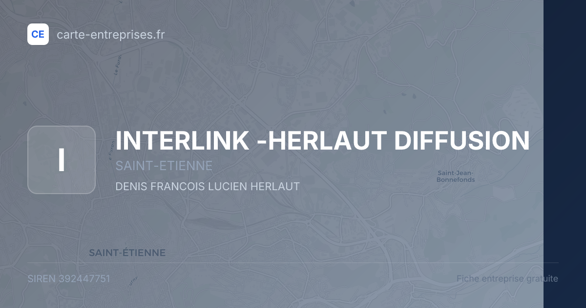INTERLINK -HERLAUT DIFFUSION — 392447751 — fiche entreprise