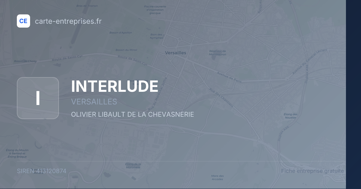 INTERLUDE — 413120874 — fiche entreprise