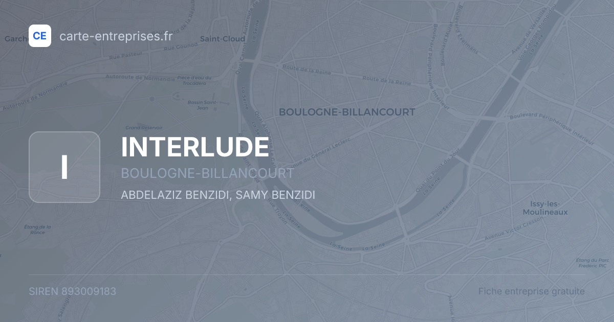 INTERLUDE — 893009183 — fiche entreprise