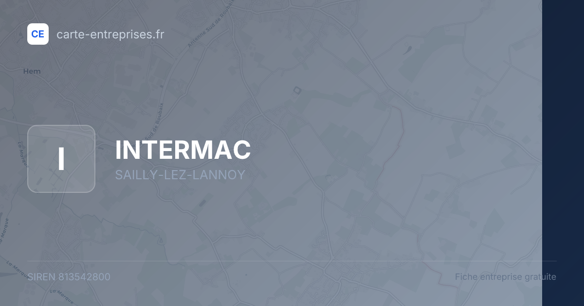 INTERMAC — 813542800 — fiche entreprise