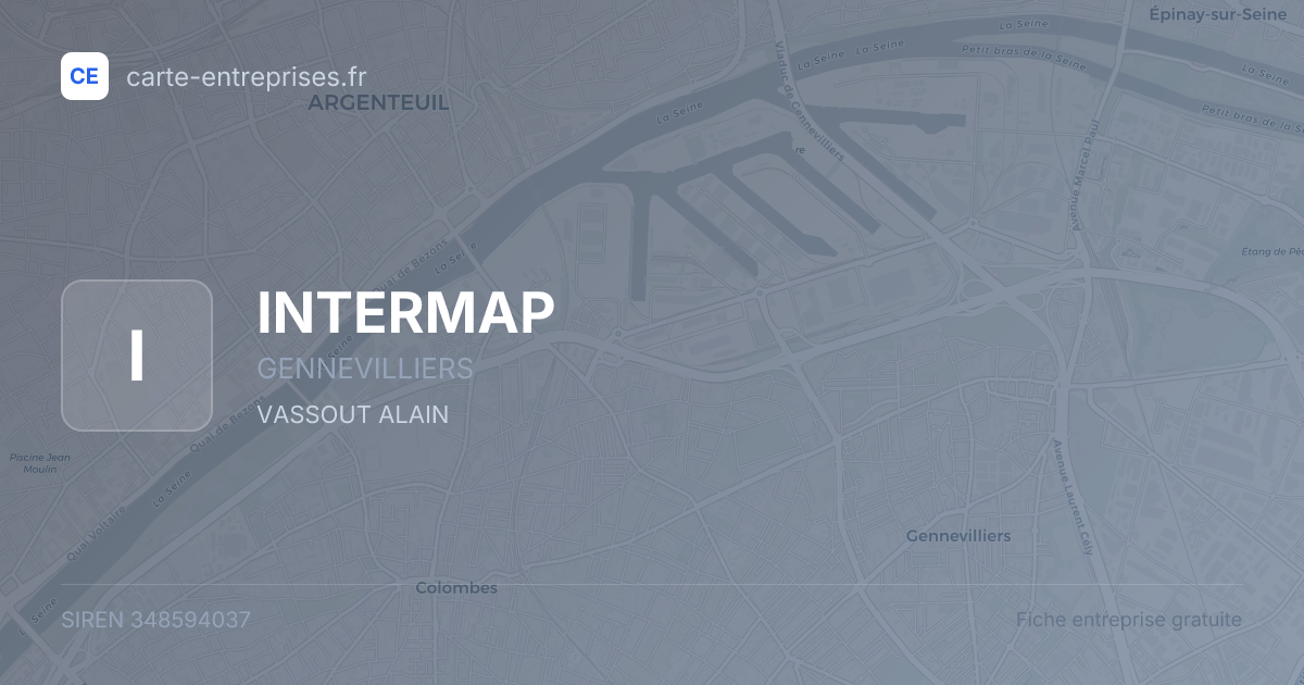 INTERMAP — 348594037 — fiche entreprise