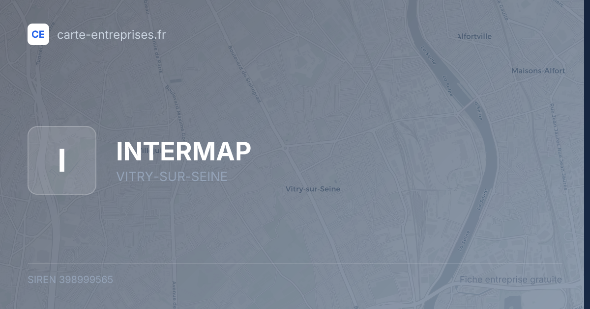 INTERMAP — 398999565 — fiche entreprise