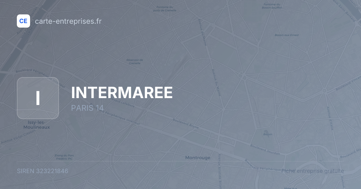 INTERMAREE — 323221846 — fiche entreprise