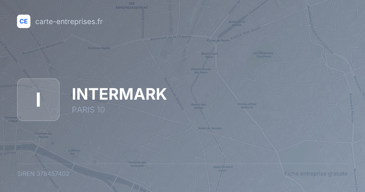 INTERMARK — 378457402 — fiche entreprise