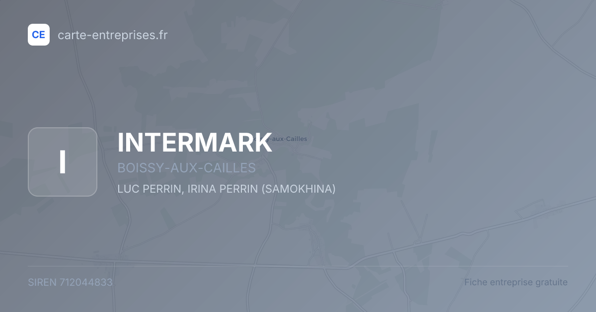 INTERMARK — 712044833 — fiche entreprise
