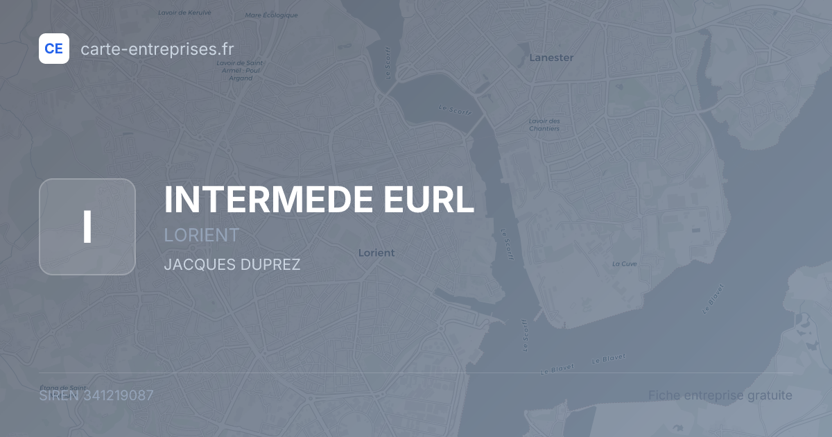 INTERMEDE EURL — 341219087 — fiche entreprise