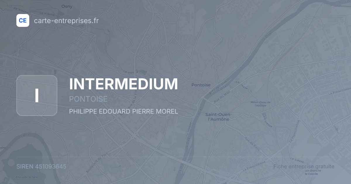INTERMEDIUM — 451093645 — fiche entreprise